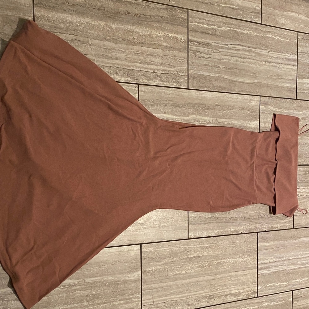 Windsor Mauve-Rose Maxi Dress with Flared Hem